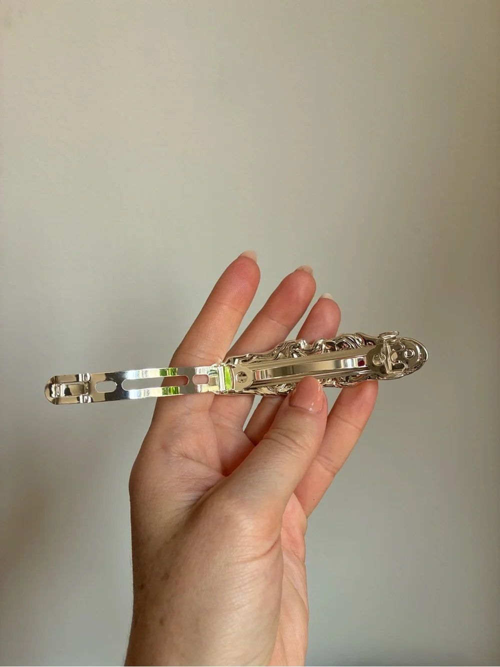 Wolf Circus Frida large sterling silver barrette